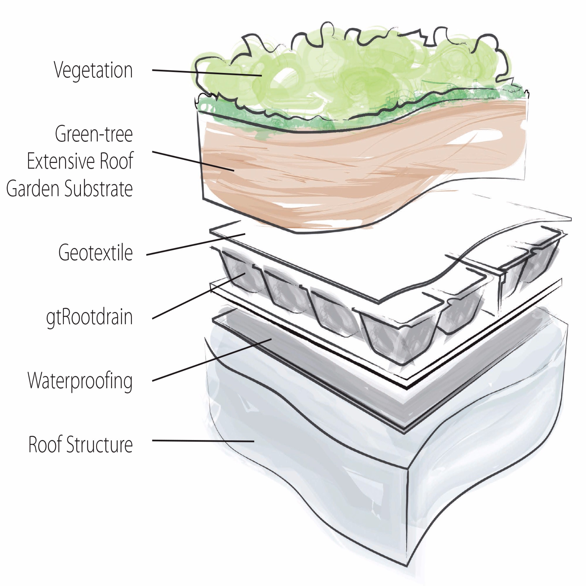 Green Tree Extensive Roof Garden Substrate Roof Garden Soils Green Tree